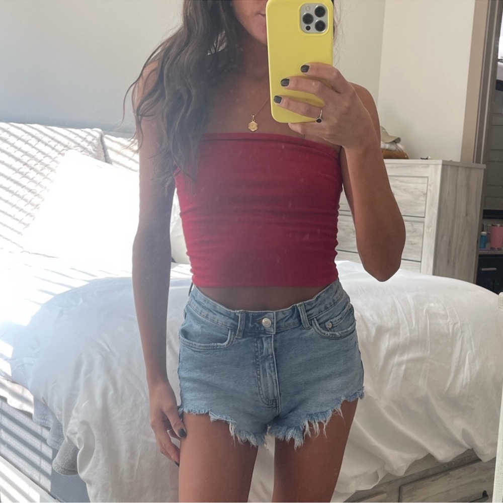 Brandy Melville Red Tube Top - Picture 4 of 5